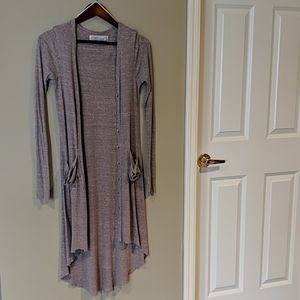 Free People Long button down cardigan X'S